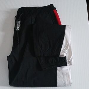 Kangol Track Pants Black and Red Joggers